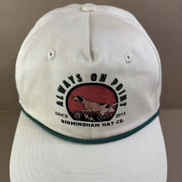 Always On Point Hat Cap Adjustable Cream Green, Birmingham, Dog, Hunting - Picture 8 of 8
